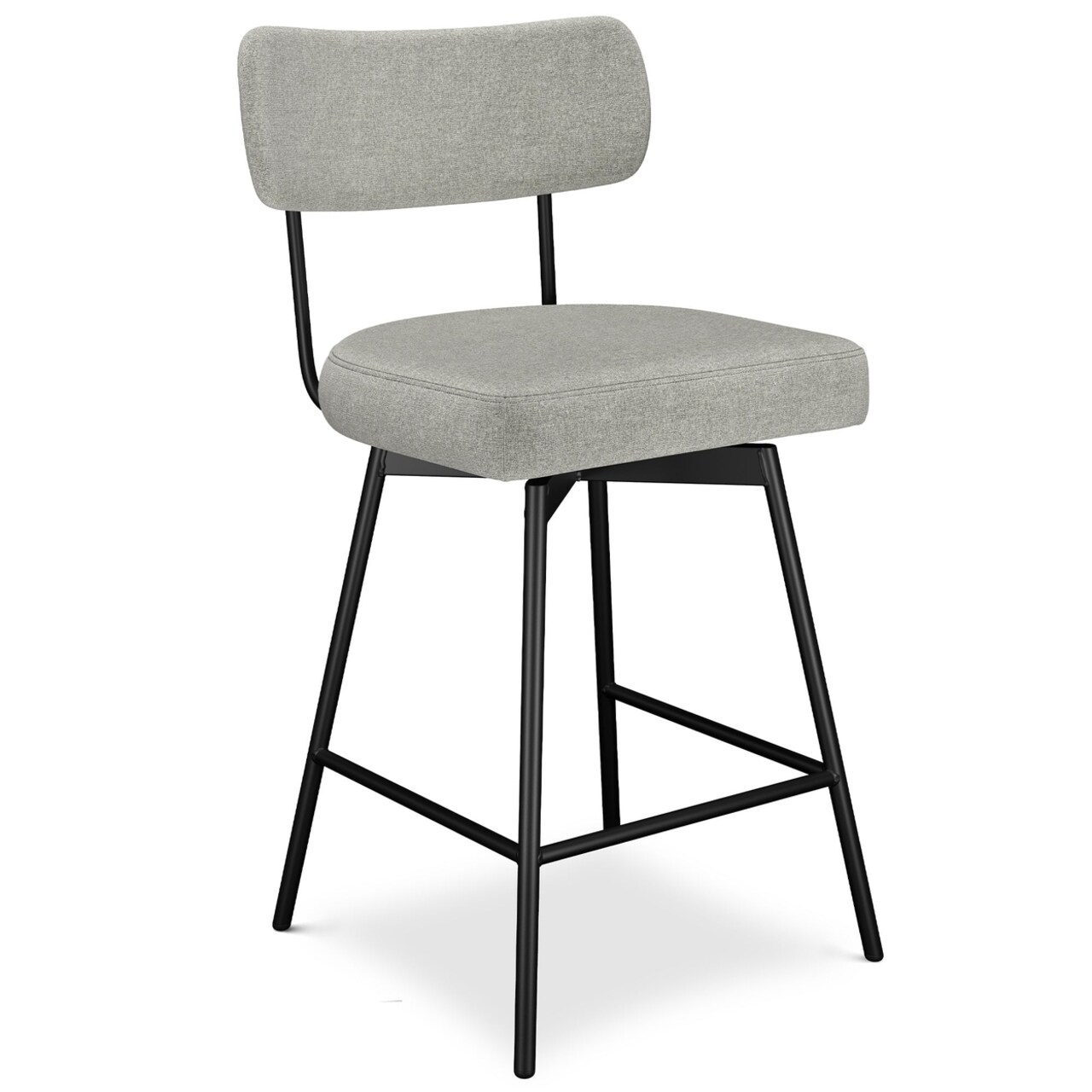 Giselle Swivel Counter Height Stool Set Of 2 Modern Kitchen Bar Stools Black